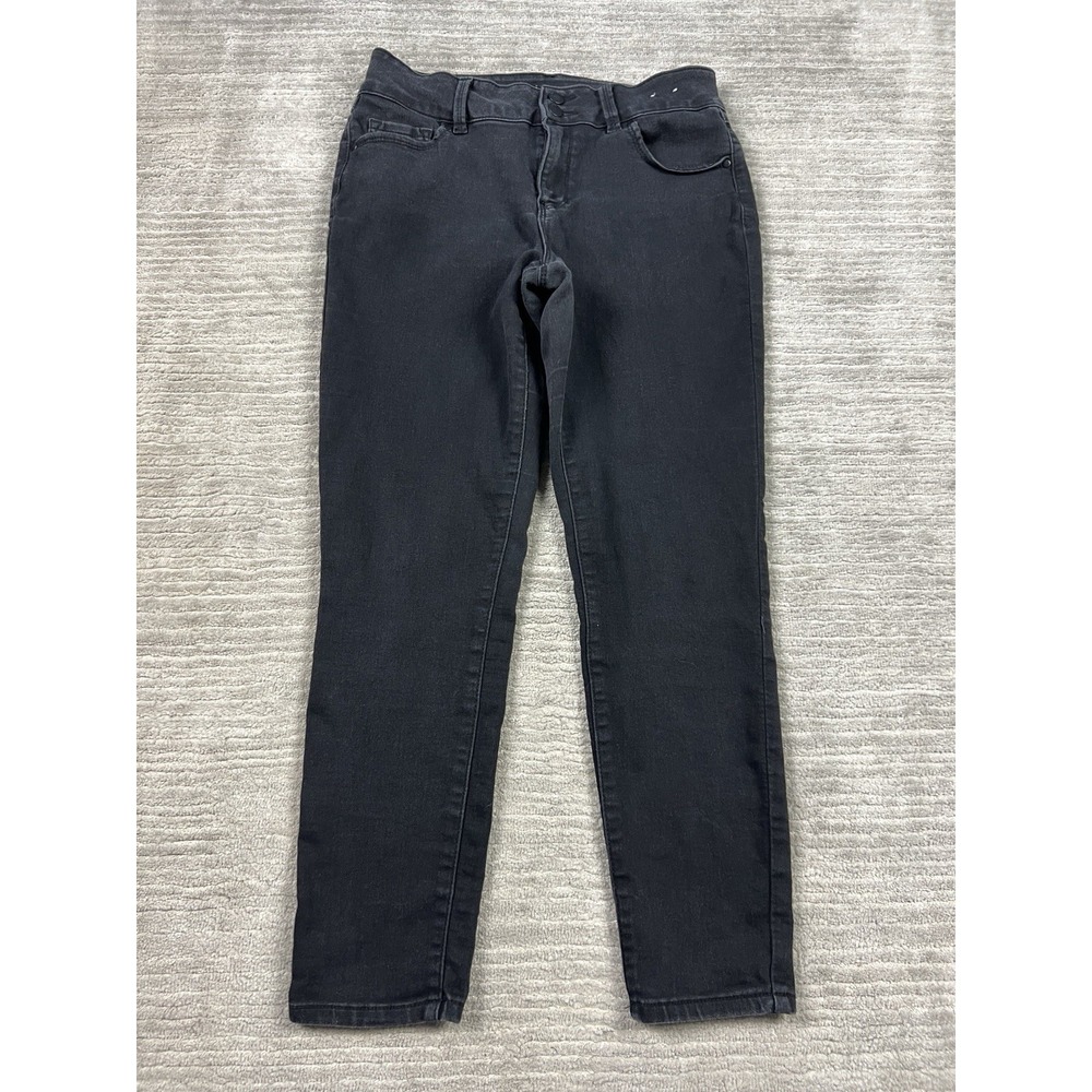 D. Jeans Womensā 10 Black Skinny Mid Rise Denim Stretch Cotton Blend Casual